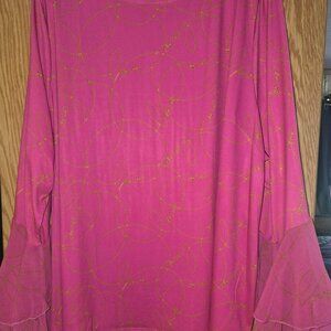 Bluse with ruffle sleeves